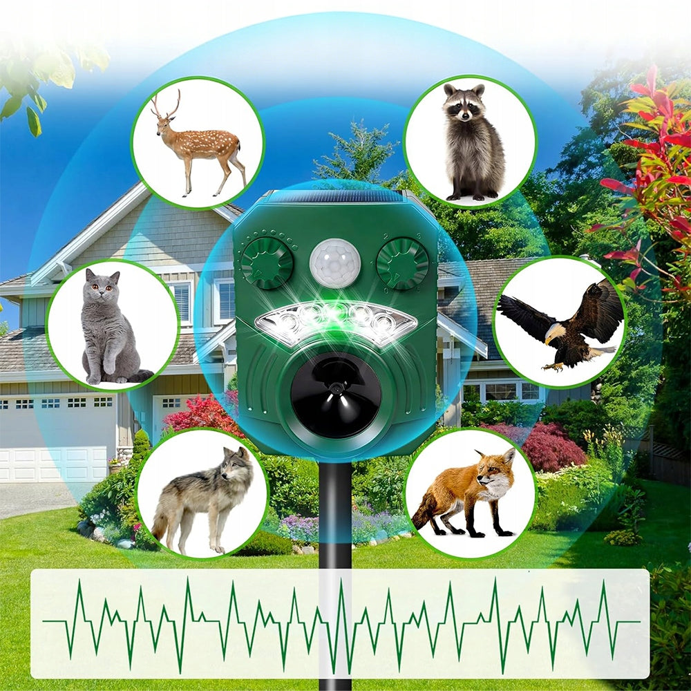 ULTRASONIC DETERRENT OF CATS KUN FOXES WILD BOAR DEER NO PEST Use Against wild animals