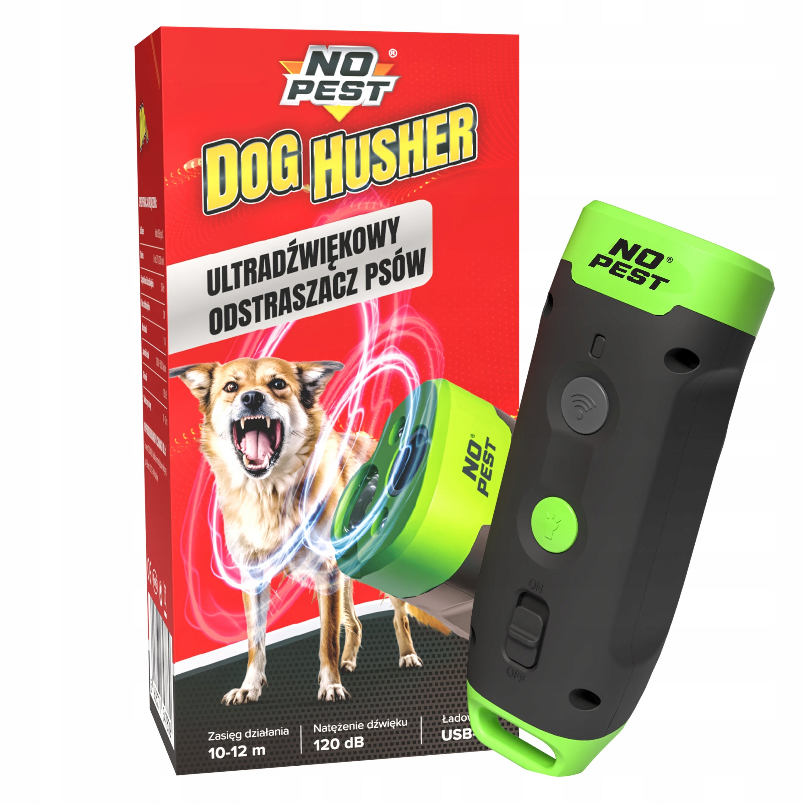 ULTRASONIC DOG REPELLENT FLASH ALARM LIGHT DETERRENT EAN (GTIN) 5908271347839