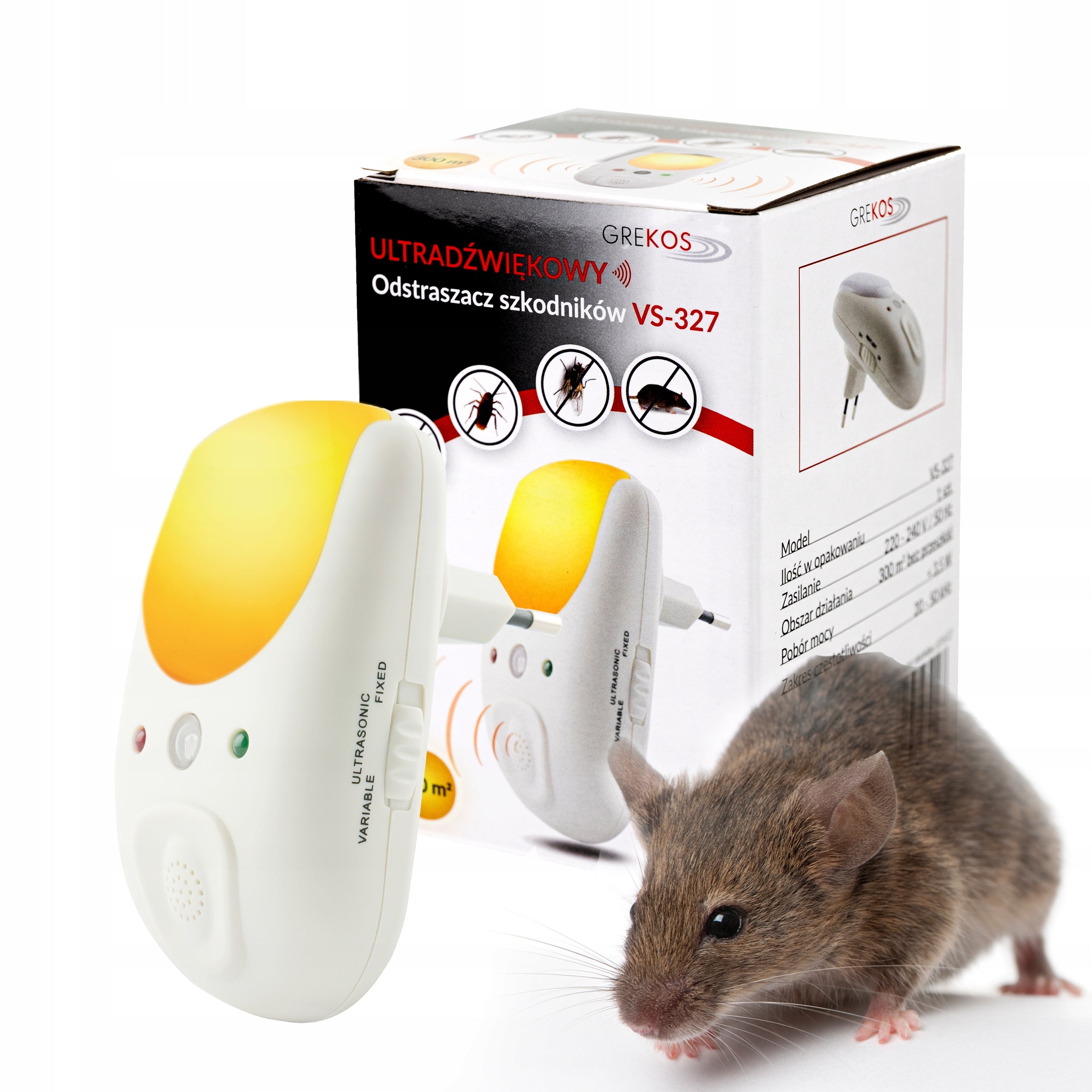 ULTRASONIC ELECTROMAGNETIC RODENT REPELLENT MOUSE MARTEN RATS Use Against mice