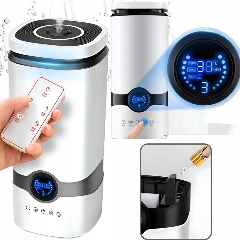 ULTRASONIC HUMIDIFIER 4L + REMOTE CONTROL + IONIZATION + AROMATHERAPY