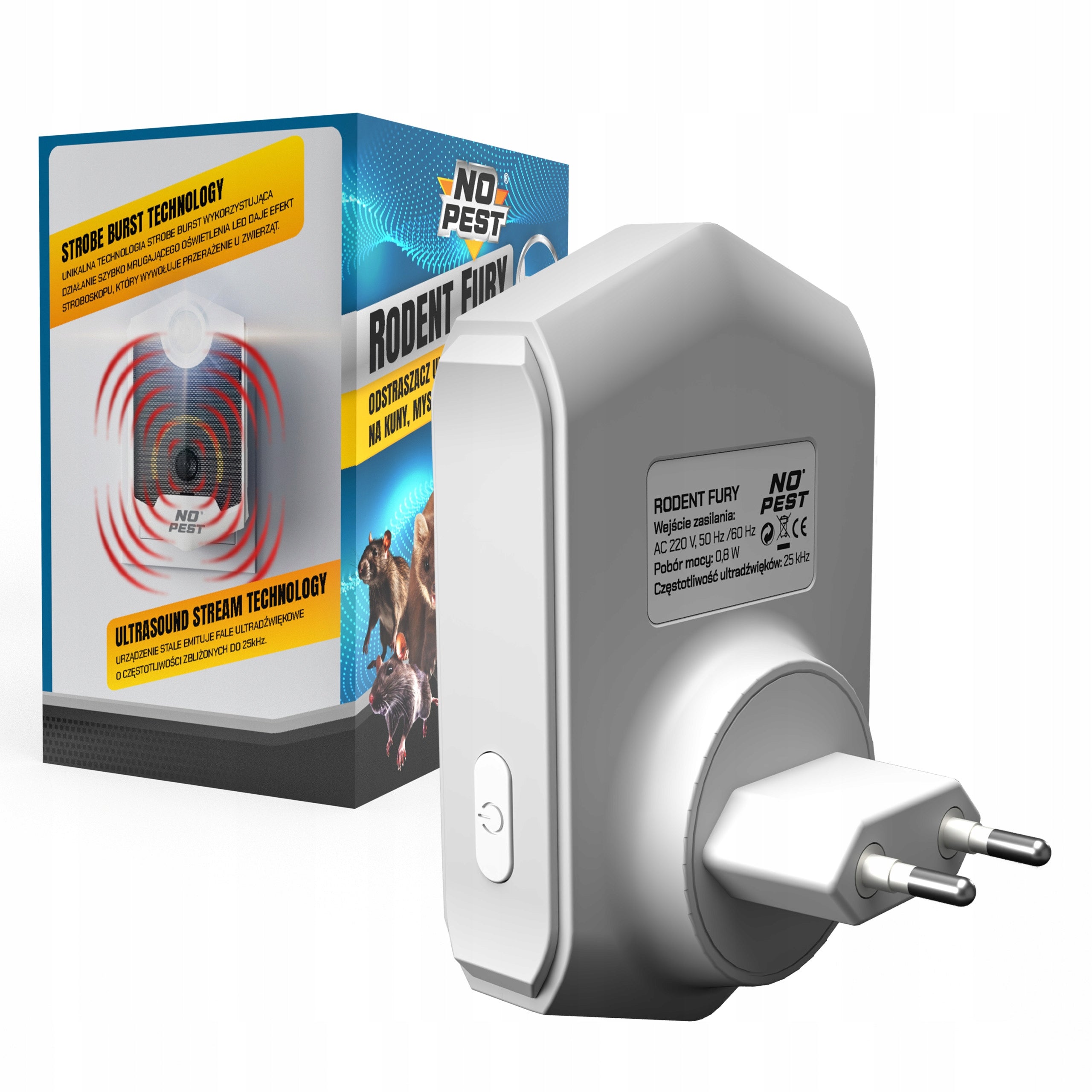 ULTRASONIC MARTEN REPELLENT FOR RODENT MICE NO PEST FOR CONTACT Brand No-Pest