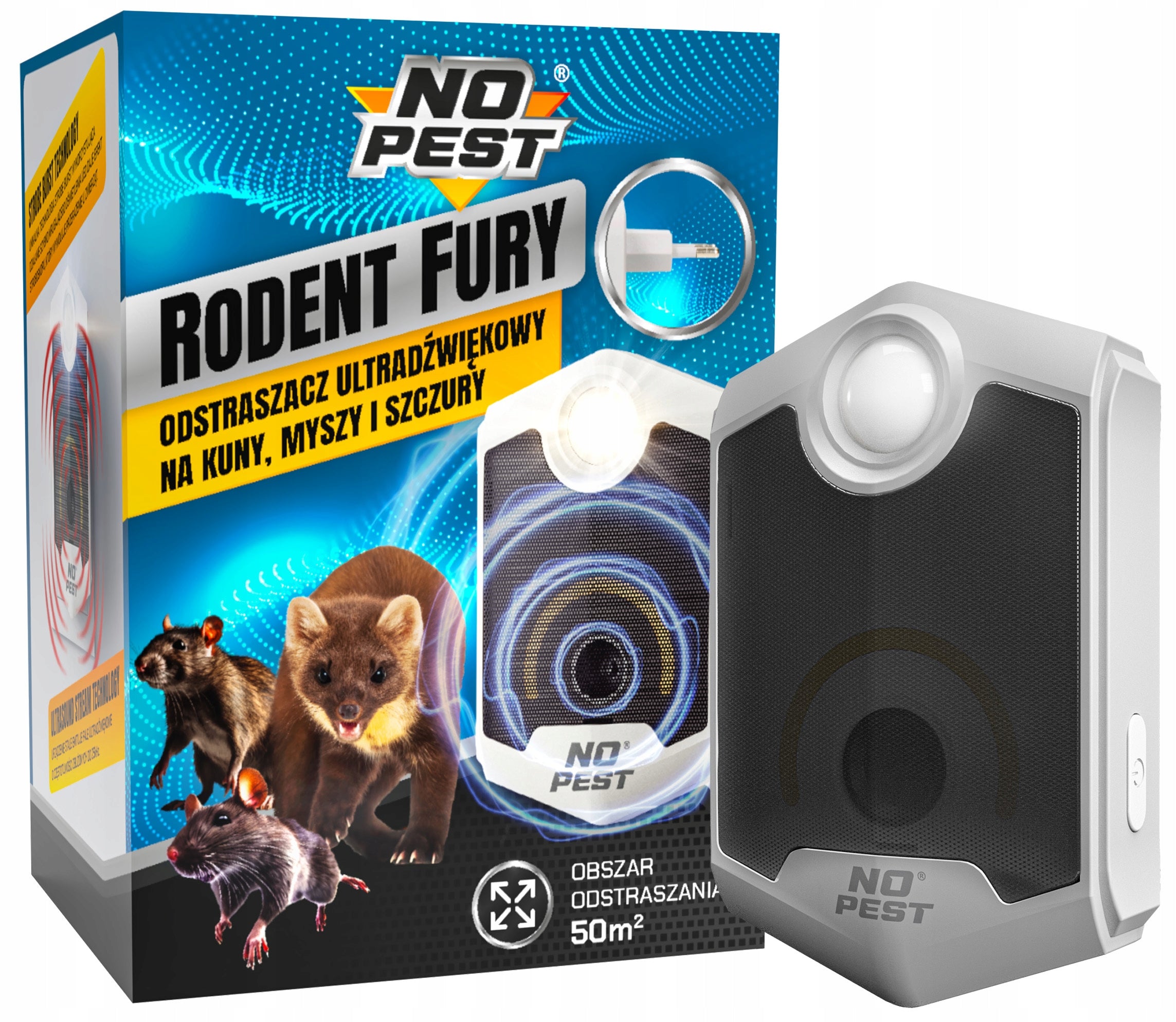 ULTRASONIC MARTEN REPELLENT FOR RODENT MICE NO PEST FOR CONTACT