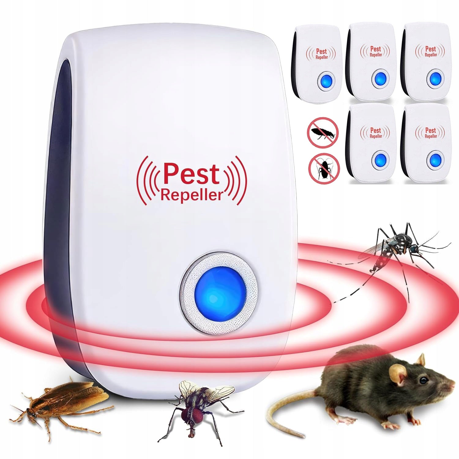 ULTRASONIC MOSQUITO REPELLENT, 6 PIECES, ELECTRIC INSECT TRAPS