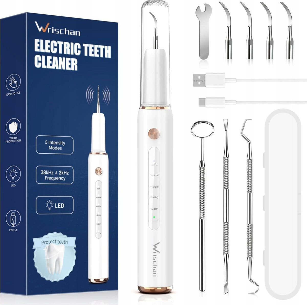 ULTRASONIC SCALER FOR REMOVING SCALE FROM TEETH 5 MODES.