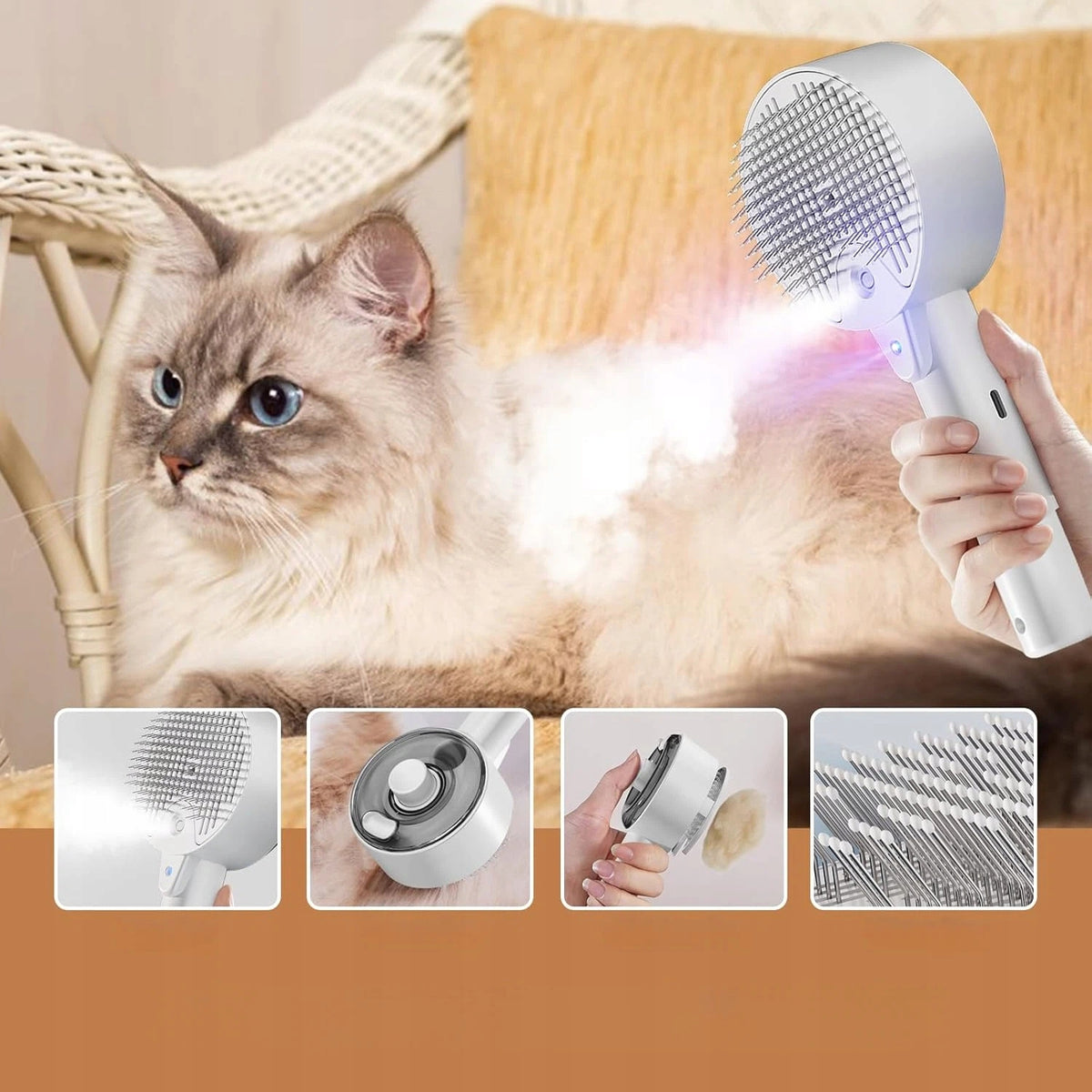 ULTRAVIOLET BRUSH WITH WATER DISPENSER FOR CATS AND DOGS 30ML Packaging status original