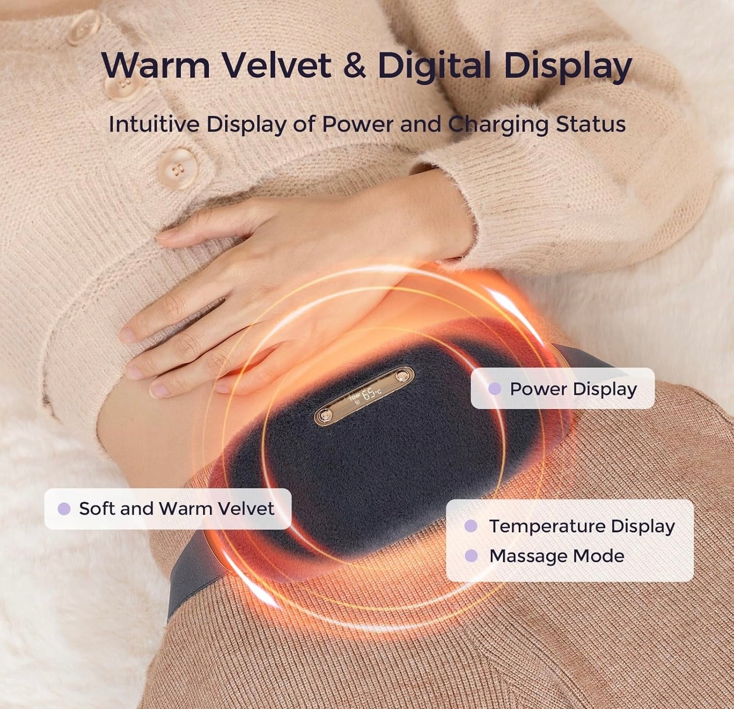 ULUCKY TD02 Portable Heating Pad, 3 Heating Degrees, Pink x Medical device no