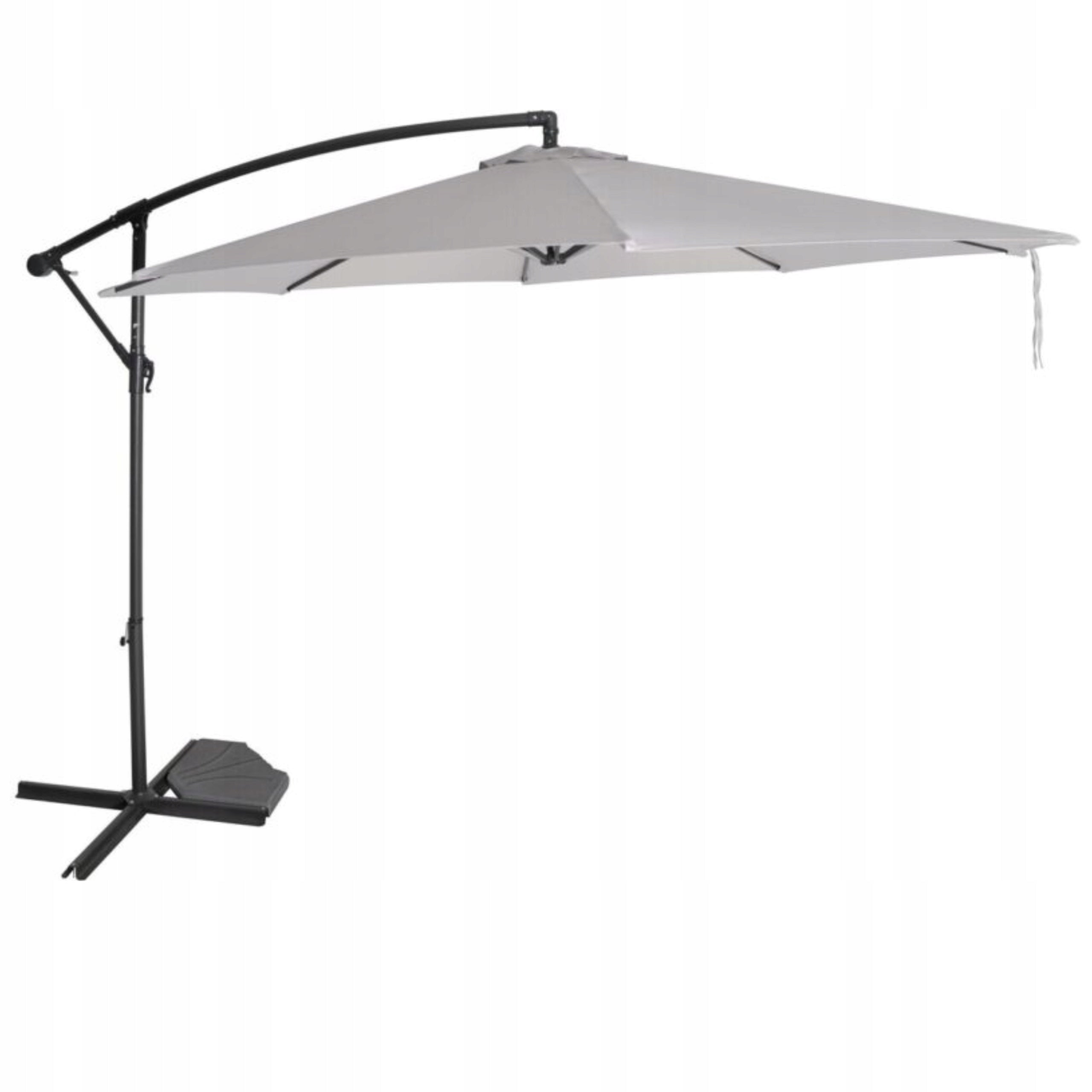 UMBRELLA large GARDEN FOLDING SIDE WITH boom GREY 3m HIT FLORIDA Color gray