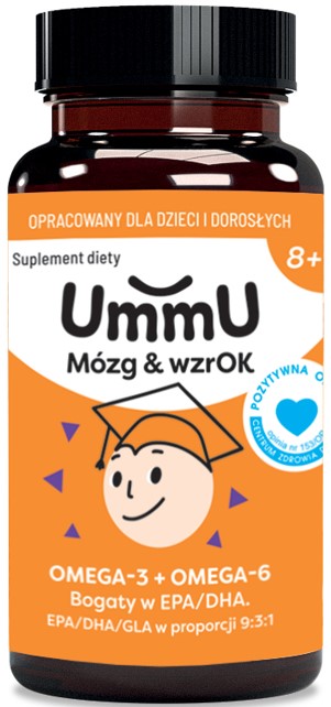 UMMU Brain & Vision 8+ Omega 3 Omega 6 EPA DHA 120 capsules