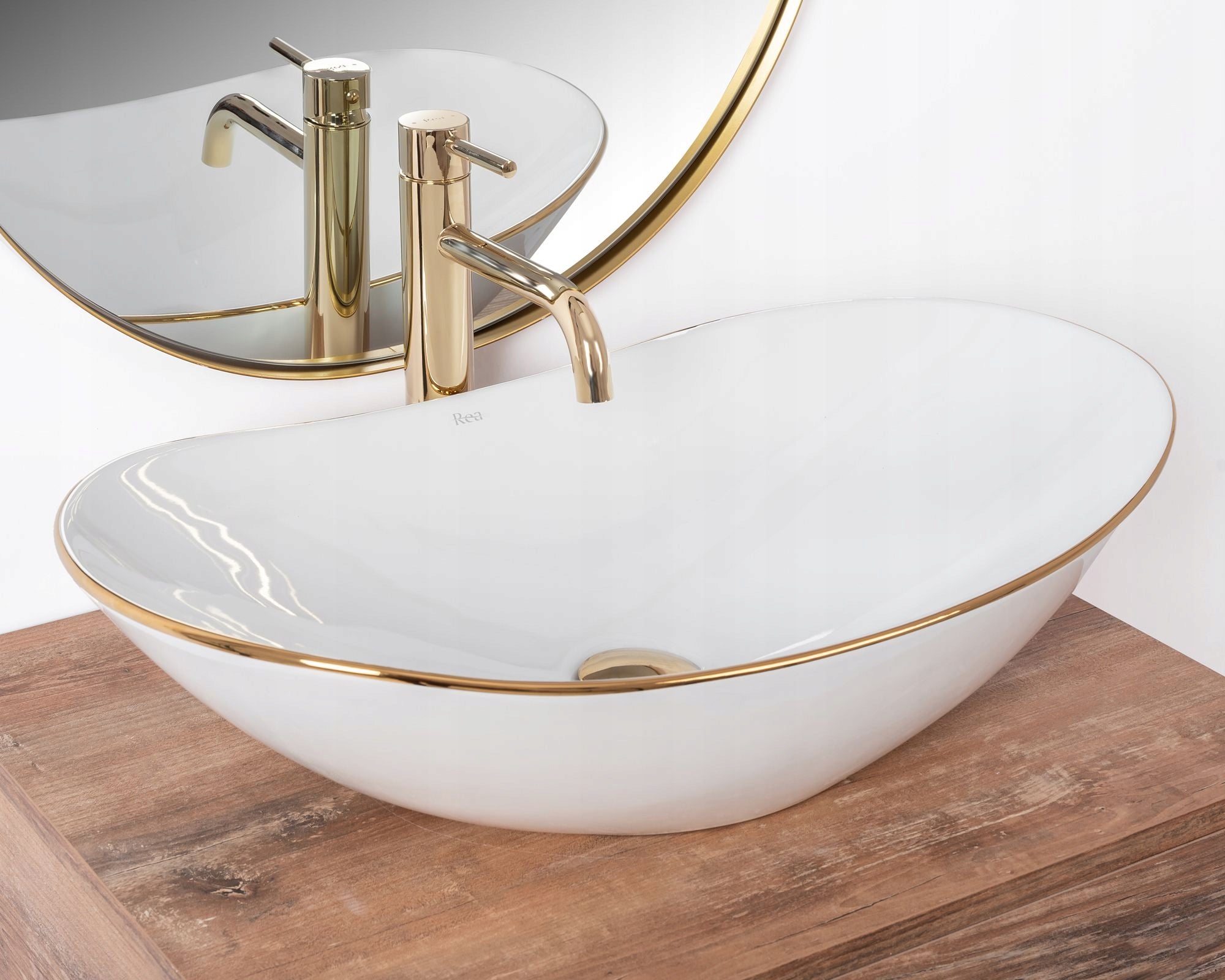 Waschbecken Rea Royal 60 Gold Edge 