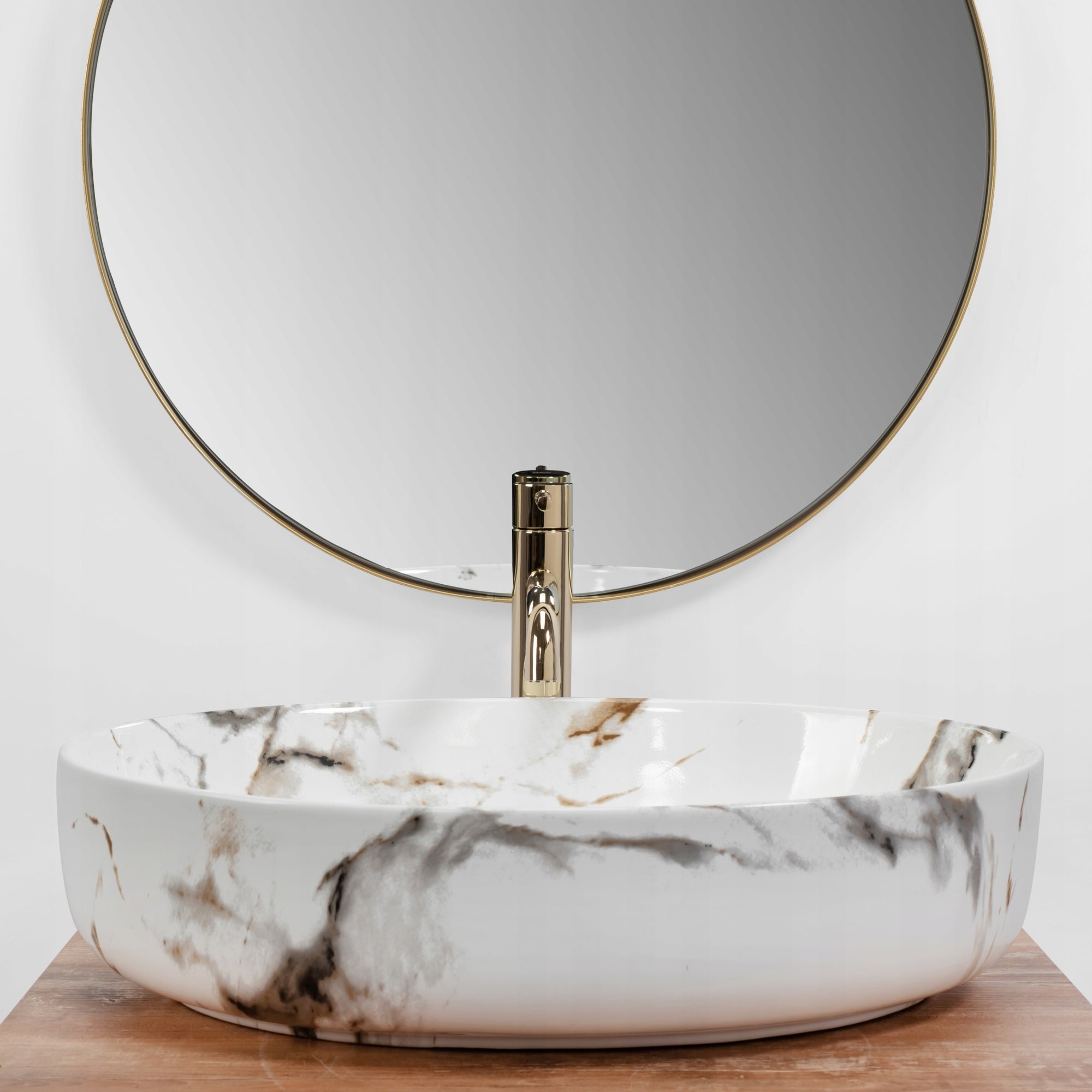 Waschbecken REA Queen, Carrara Marmor glänzend 