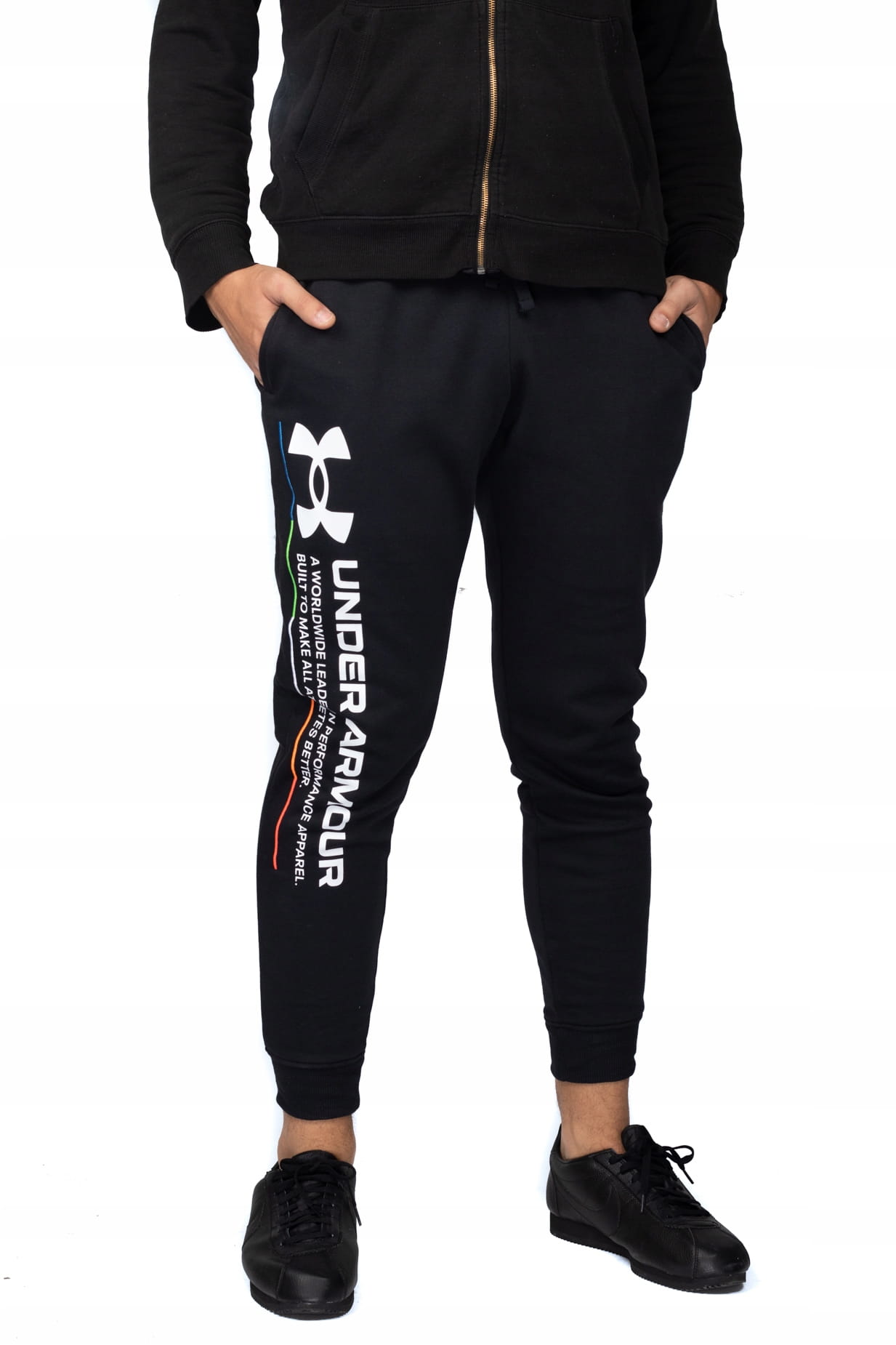 Herren-Trainingshose Under Armour Rival Fleece Chroma1370345 001, schwarz 