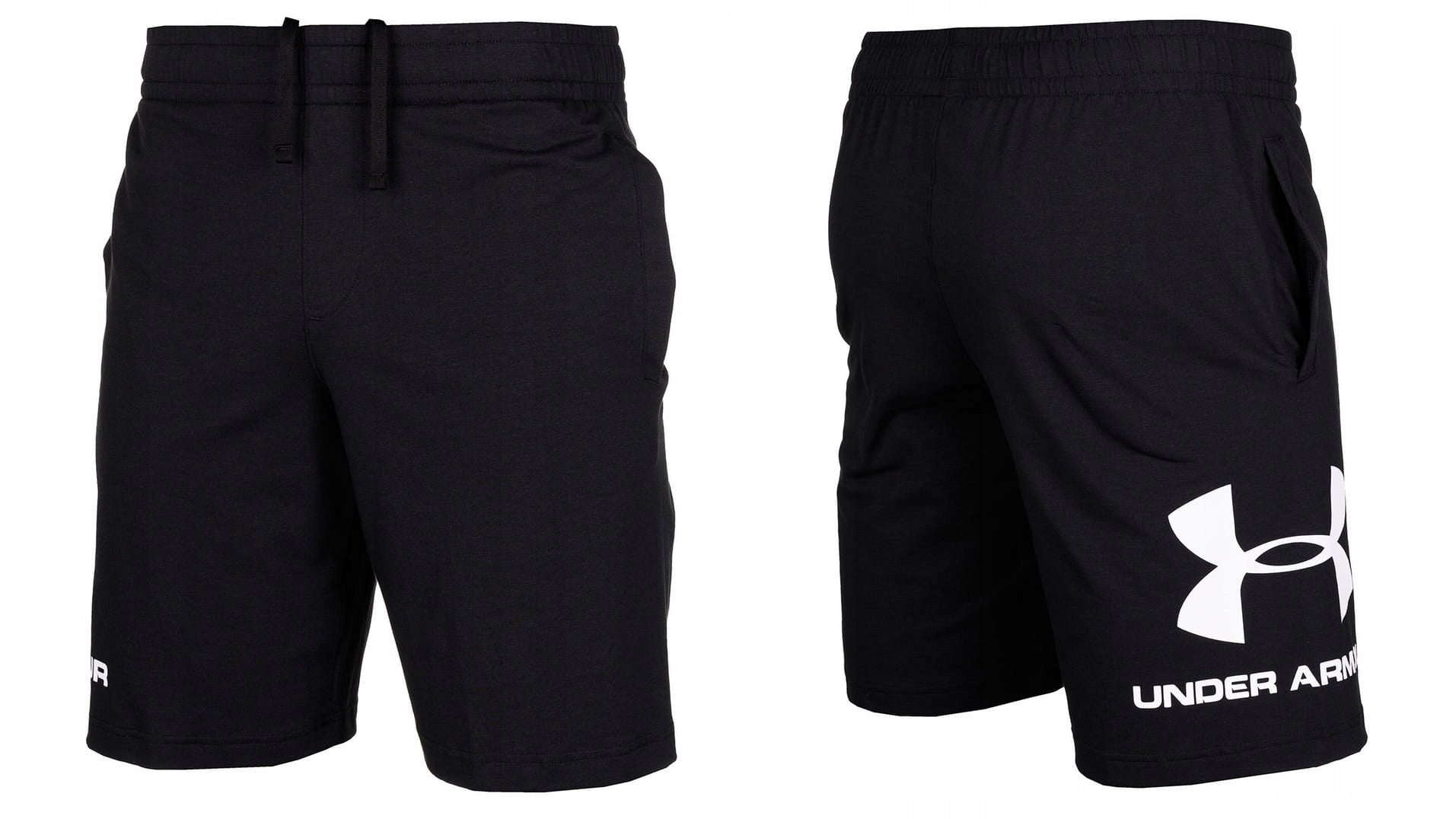 Sportshorts für Herren Under Armour Sportsyle Cotton Logo M 1329 300 001, schwarz 