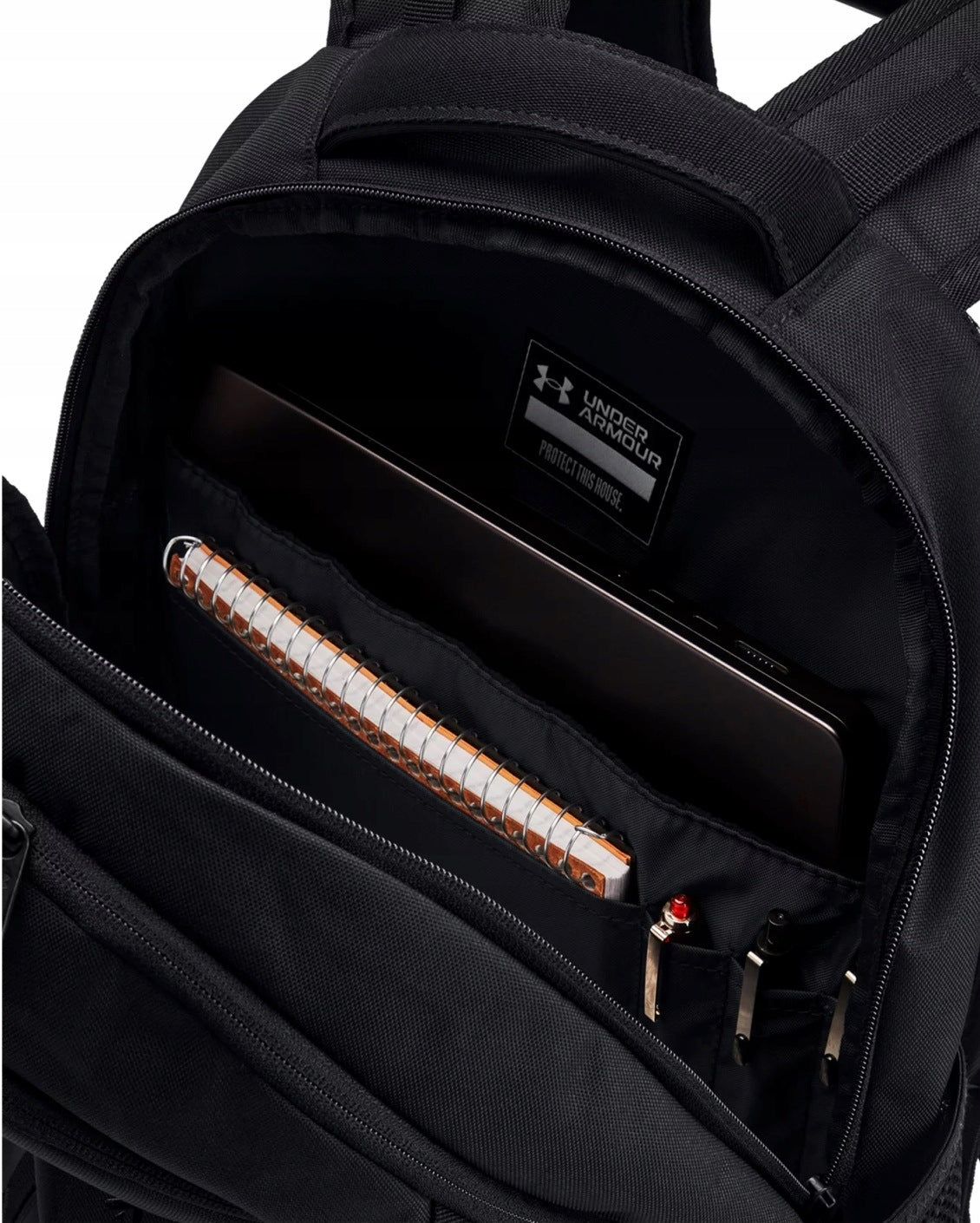 UNDER ARMOUR UA Hustle 6.0 1384672-003 black classic backpack STORM 16'' Brand Under Armour