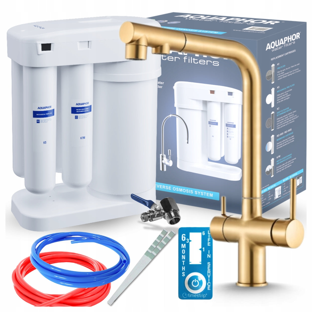 UNDER CABINET FILTER AQUAPHOR MORION WITH TAP FOR KITCHEN WATER FILTER GOLD PZH