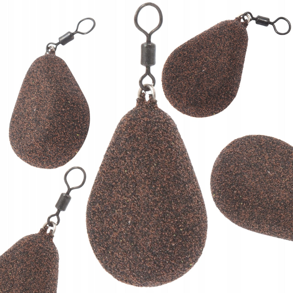 UNDERCARP CARP WEIGHT PEAR WITH SWIVEL BROWN 70 G FISHING
