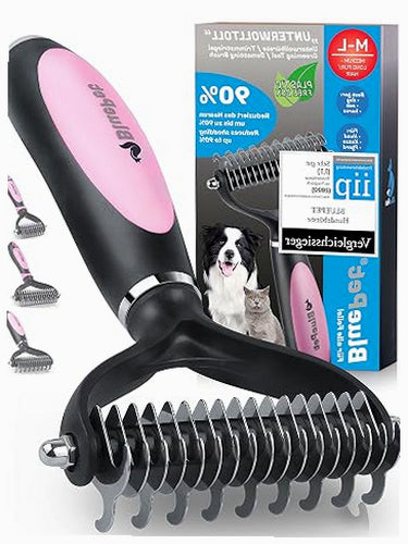 UNDERCOAT BRUSH FOR DOGS AND CATS LONG HAIR REMOVES KNOTS