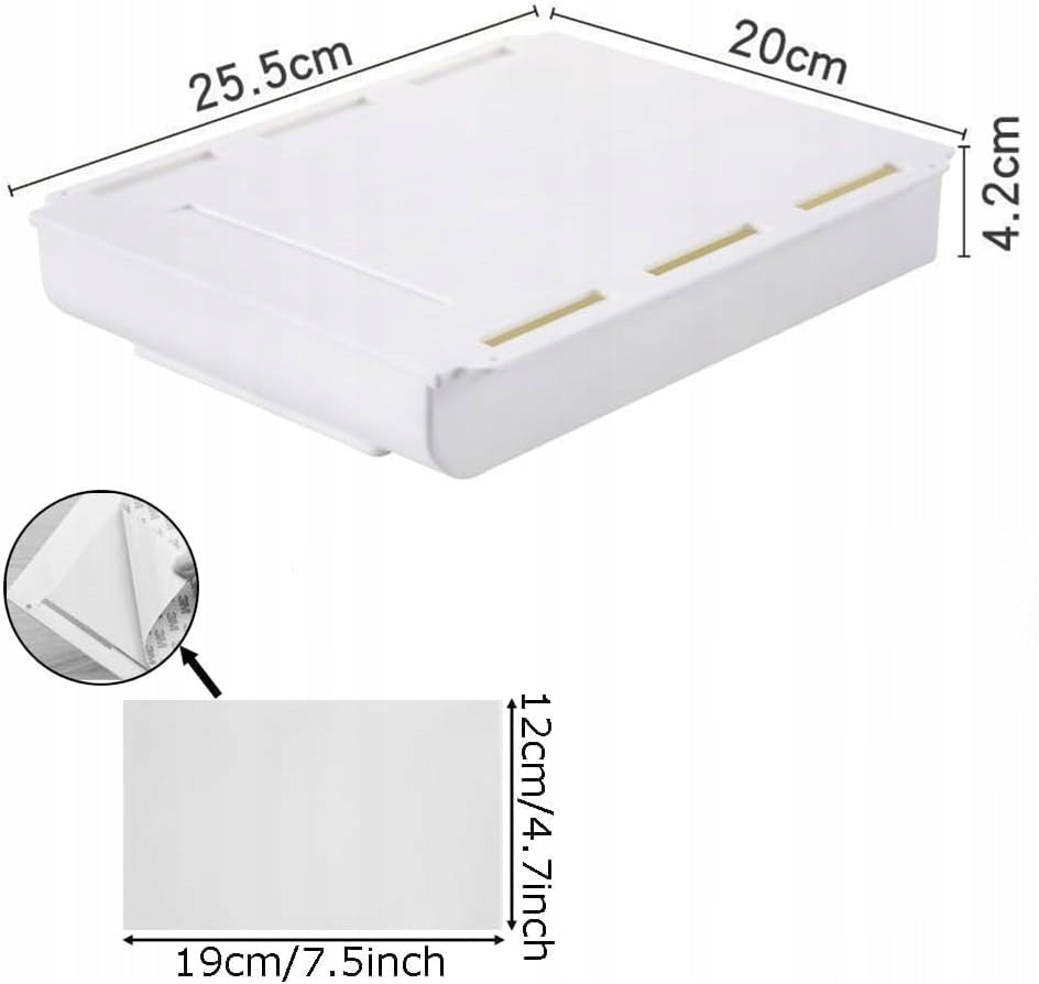 UNDERCOUNTER DRAWER ATTACHED TO DESK ORGANIZER SELF-ADHESIVE STRONG SHELF EAN (GTIN) 4065467470557
