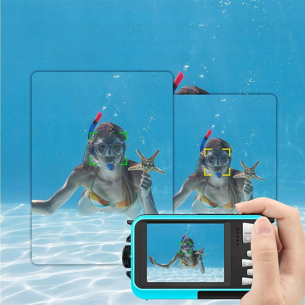 UNDERWATER WATERPROOF CAMERA AGFA 48MP 16X LENS UP TO 3.5M 2.7”FOR BEACHES Brand no brand