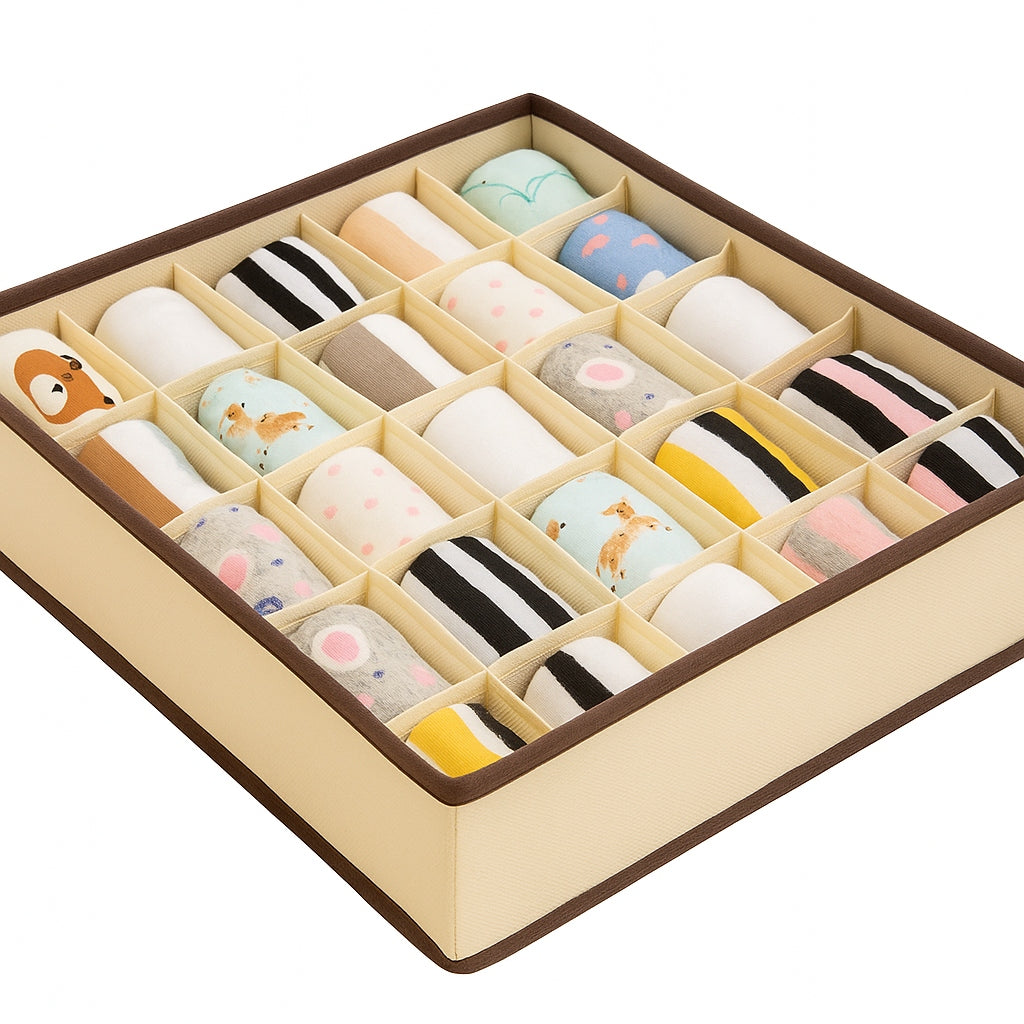 UNDERWEAR CLOSET DRAWER ORGANIZER SOCKS UNIVERSAL 24 COMPARTMENTS
