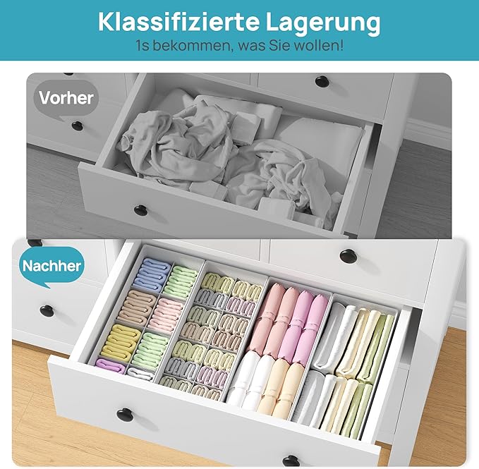 UNDERWEAR DRAWER ORGANIZER SOCKS 8 PIECES 2 TYPES Manufacturer code 5907995242505
