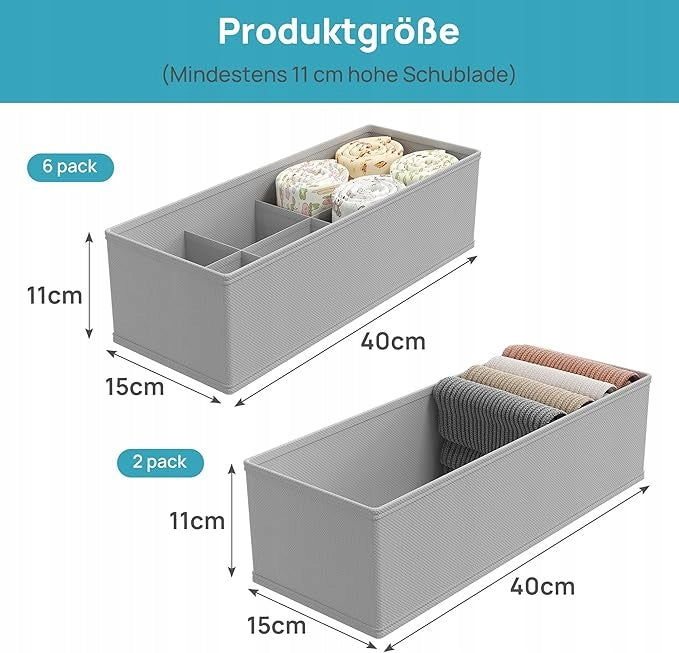 UNDERWEAR DRAWER ORGANIZER SOCKS 8 PIECES 2 TYPES Packaging status original