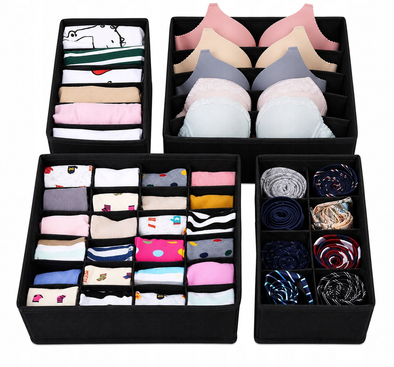 UNDERWEAR ORGANIZER SOCKS CLOTHES FOR CLOSET DRAWER SET OF 4 Brand no brand