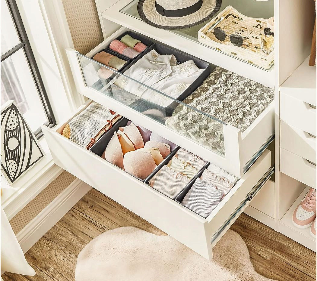 UNDERWEAR ORGANIZER SOCKS FOR CABINET DRAWER SET CONTAINER 6 PIECES Number of pieces 6 pcs