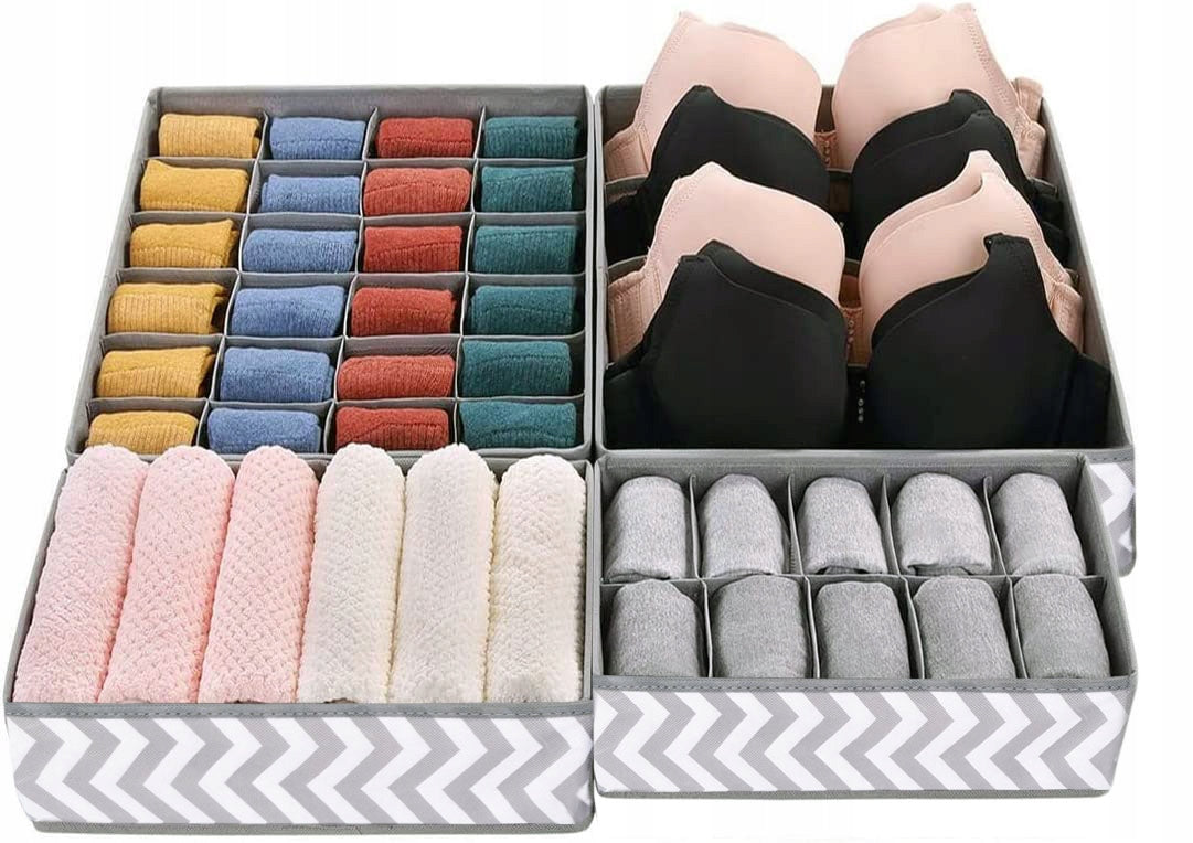 UNDERWEAR ORGANIZER SOCKS FOR DRAWER REFILL ORGANIZER SET 4x