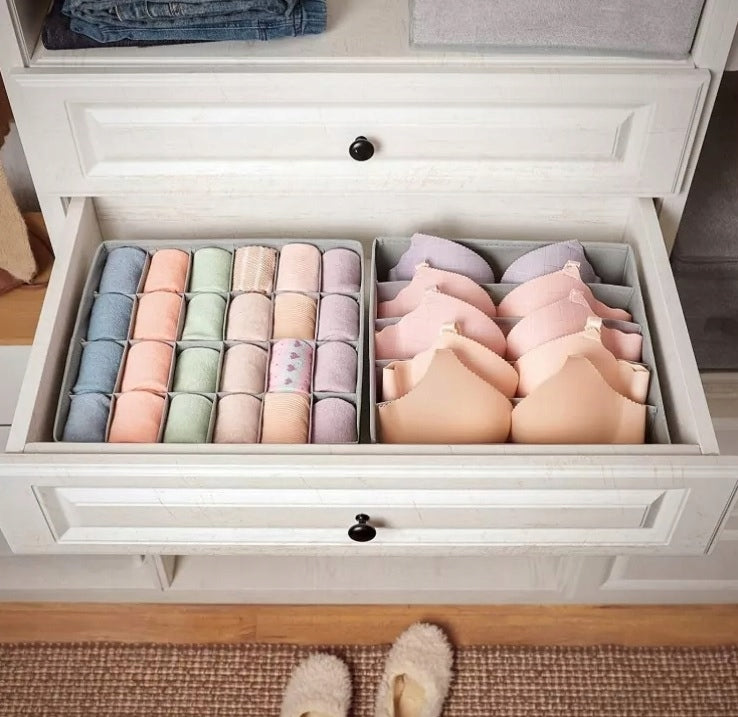 UNDERWEAR ORGANIZER SOCKS FOR DRAWER SET OF 4 PARTS BEIGE Brand Cidtrade