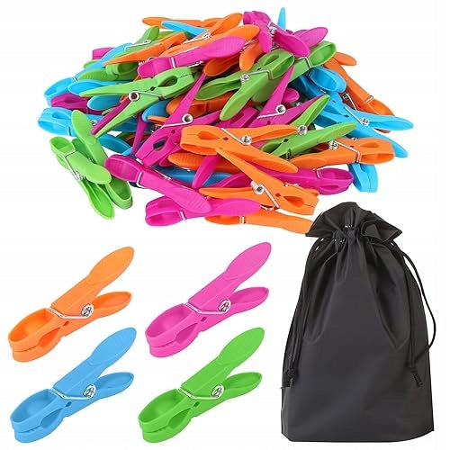 UNDERWEAR PAPER CLIPS PLASTIC WINDPROOF SET OF 60 PCS plastic Brand no brand