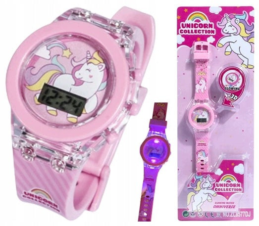 UNICORN unicorn LED electronic watch for girls + KEYCHAIN large Packaging status original