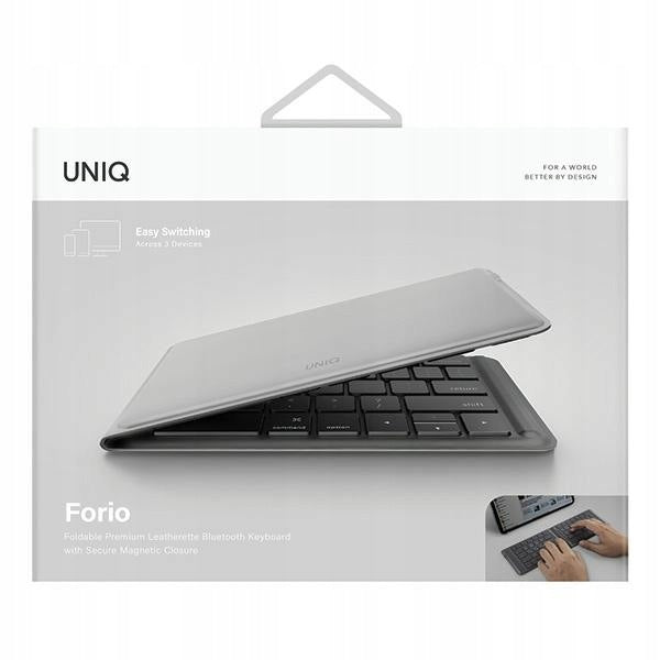 UNIQ Forio foldable Bluetooth keyboard, 65 fps, 26h (grey) Manufacturer UNIQ