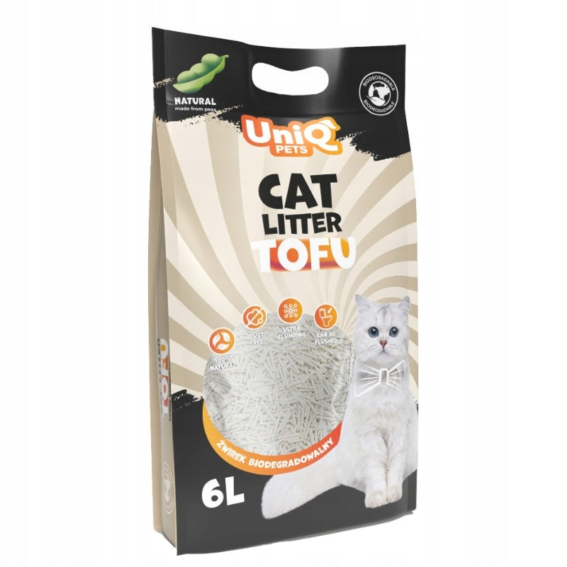 UNIQ PETS Biodegradable tofu cat litter 2,5kg / 6l natural