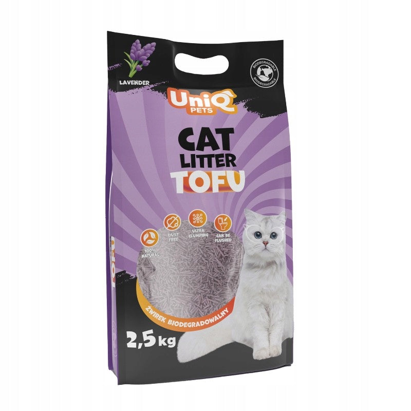 UNIQ PETS Cat litter tofu biodegradable 2,5kg / 6l lavender