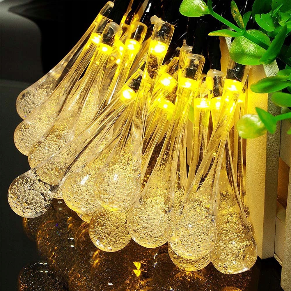 UNIQUE GARLAND ICICLE LIGHTS SOLAR GARDEN TERRACE BALCONY LED Manufacturer code ZEWNĘTRZNE ŚWIATEŁKA KABEL OGRODOWE IP44