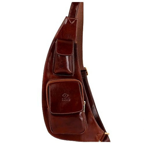 UNISEX LEATHER SHOULDER BAG HANDMADE NATURAL