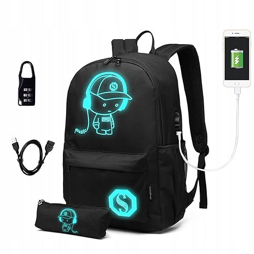 UNISEX MUNICIPAL SCHOOL BACKPACK POLYESTER BLACK FOR UNIVERSITY OF Polyester