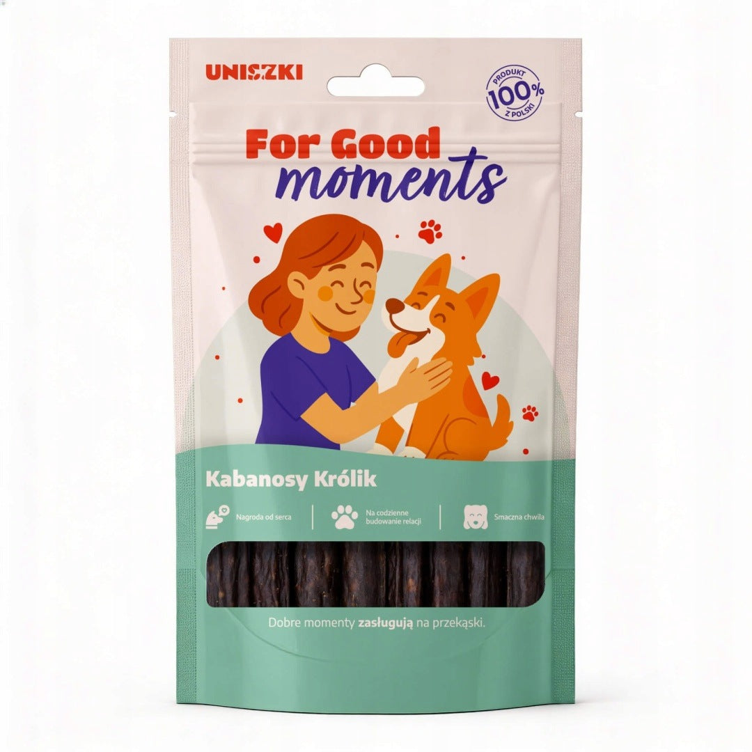 UNISZKI For Good Moments Rabbit 70 g – meat kabanosy for dogs