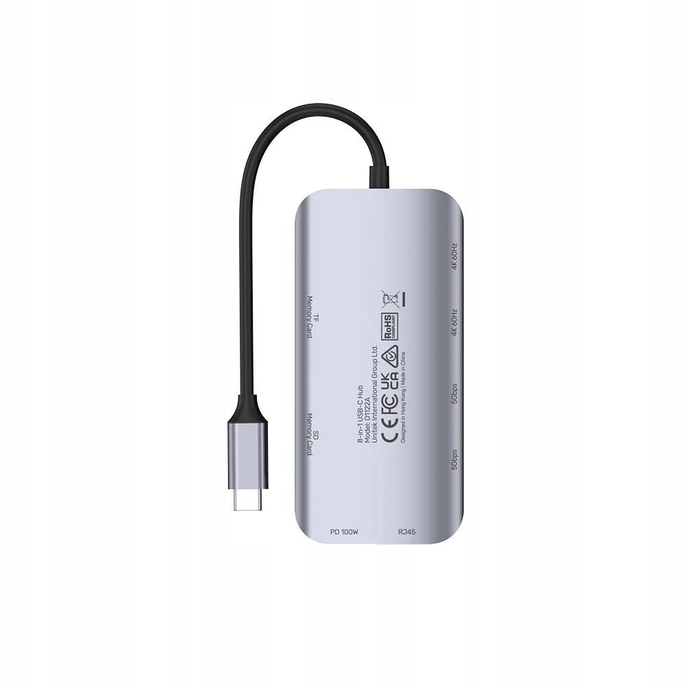 UNITEK ACTIVE HUB USB-C 2X HDMI 4K, RJ45, PD 100W Manufacturer Unitek