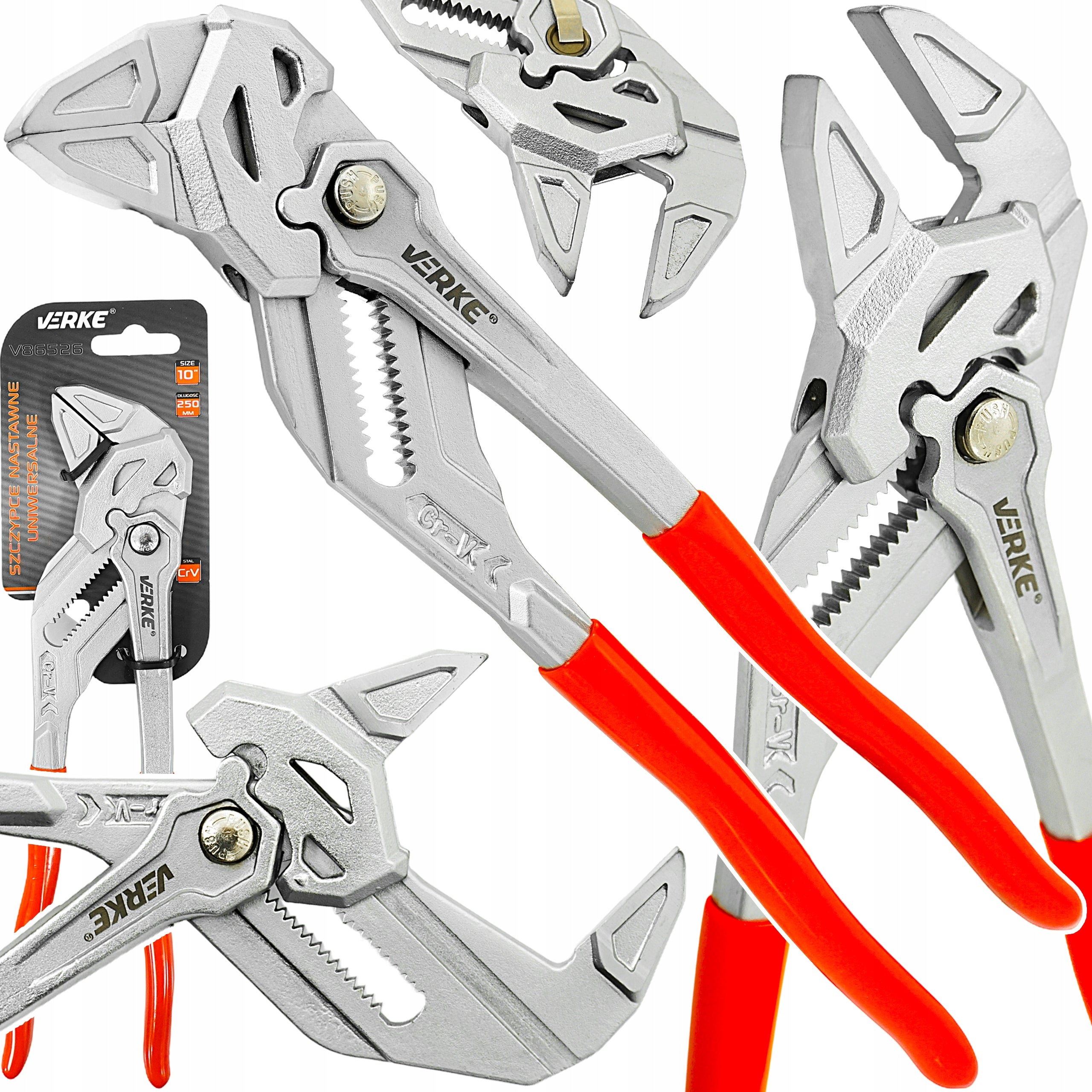 UNIVERSAL ADJUSTABLE PIPE PLIERS ADJUSTABLE CLAMP WRENCH 250mm Manufacturer code V86526