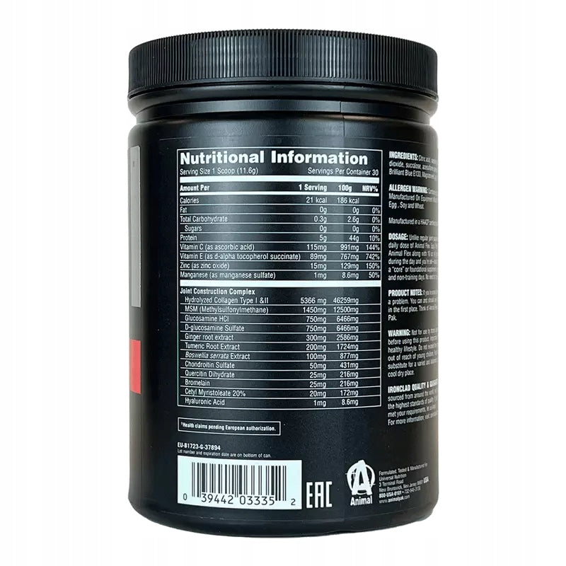 UNIVERSAL ANIMAL FLEX Powder Joints Ligament Regeneration MSM 30Servings Raspberry Packaging status original