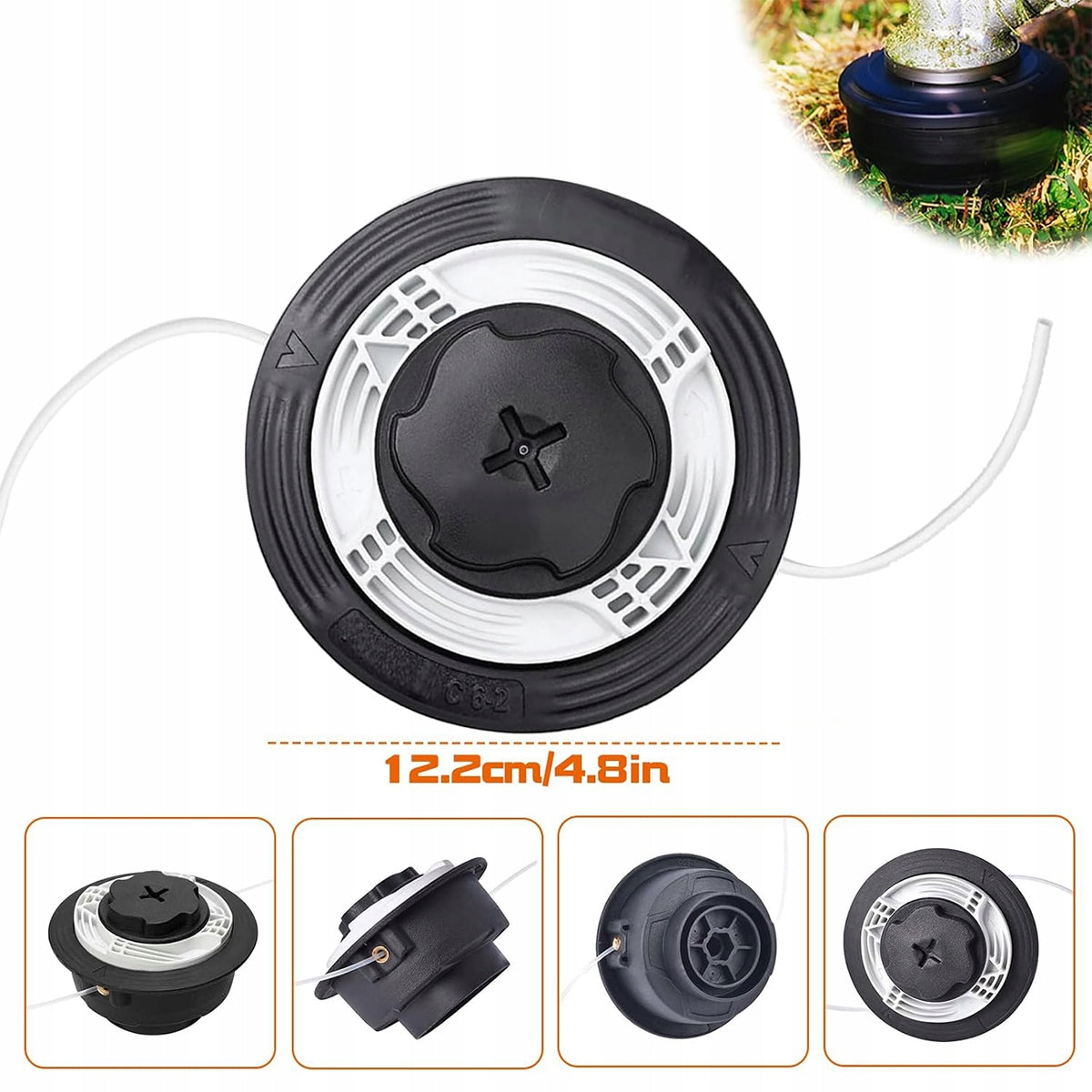UNIVERSAL AUTOMATIC HEAD M8 x 1.25 FOR TRIMMER COMBUSTION SCYTHE Type head