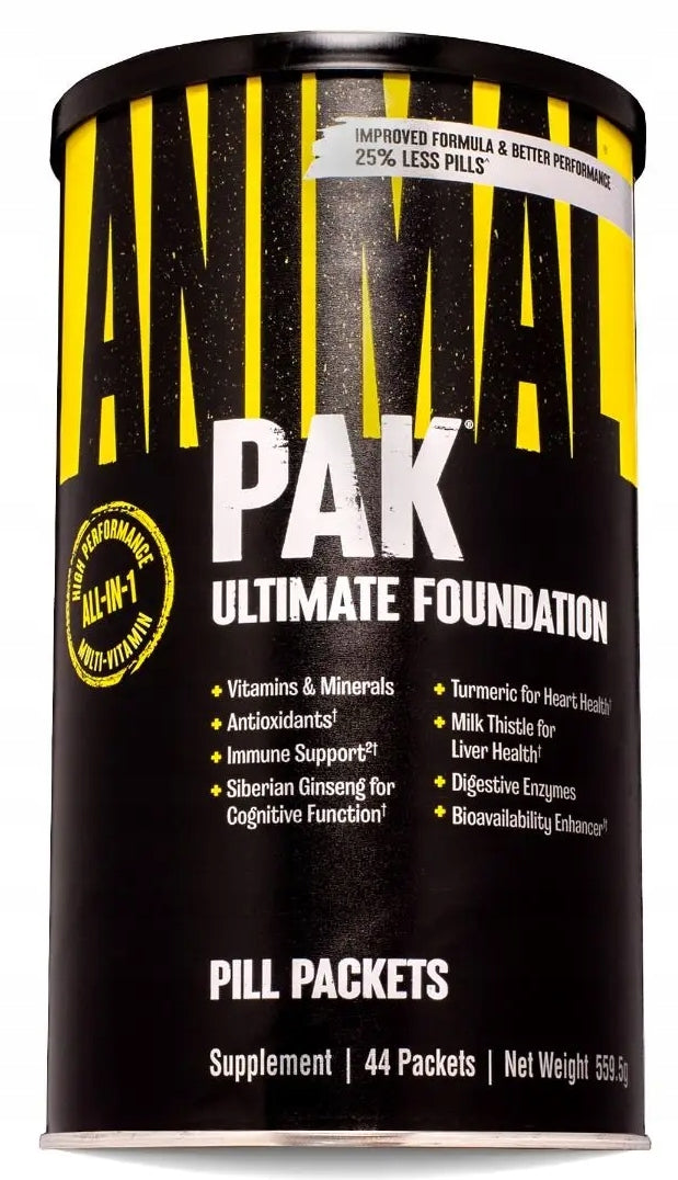 UNIVERSAL Animal Pak Vitamin Complex Minerals Enzymes Amino Acids 44 sash