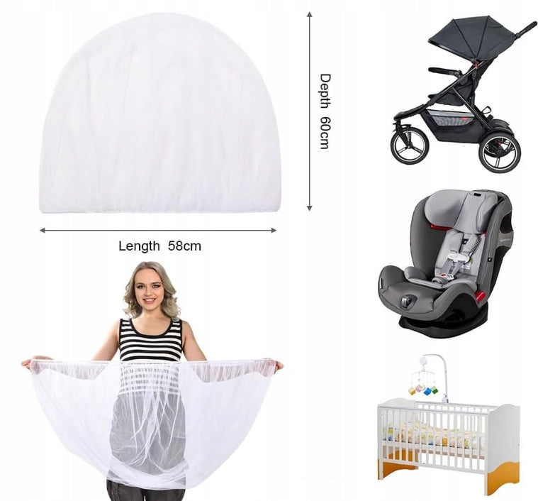 UNIVERSAL BABY MOSQUITO NET FOR STROLLER PROTECTIVE COT PORTABLE Kind Mosquito Net