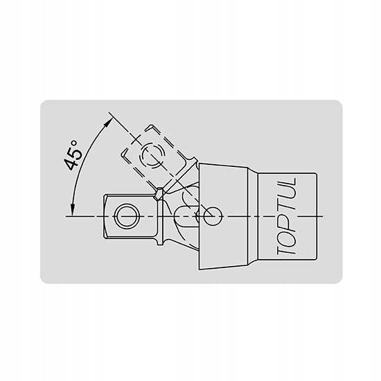UNIVERSAL BALL JOINT FOR 1/4 INCH CARDAN SOCKETS REINFORCED TOPTUL EAN (GTIN) 4715288900794
