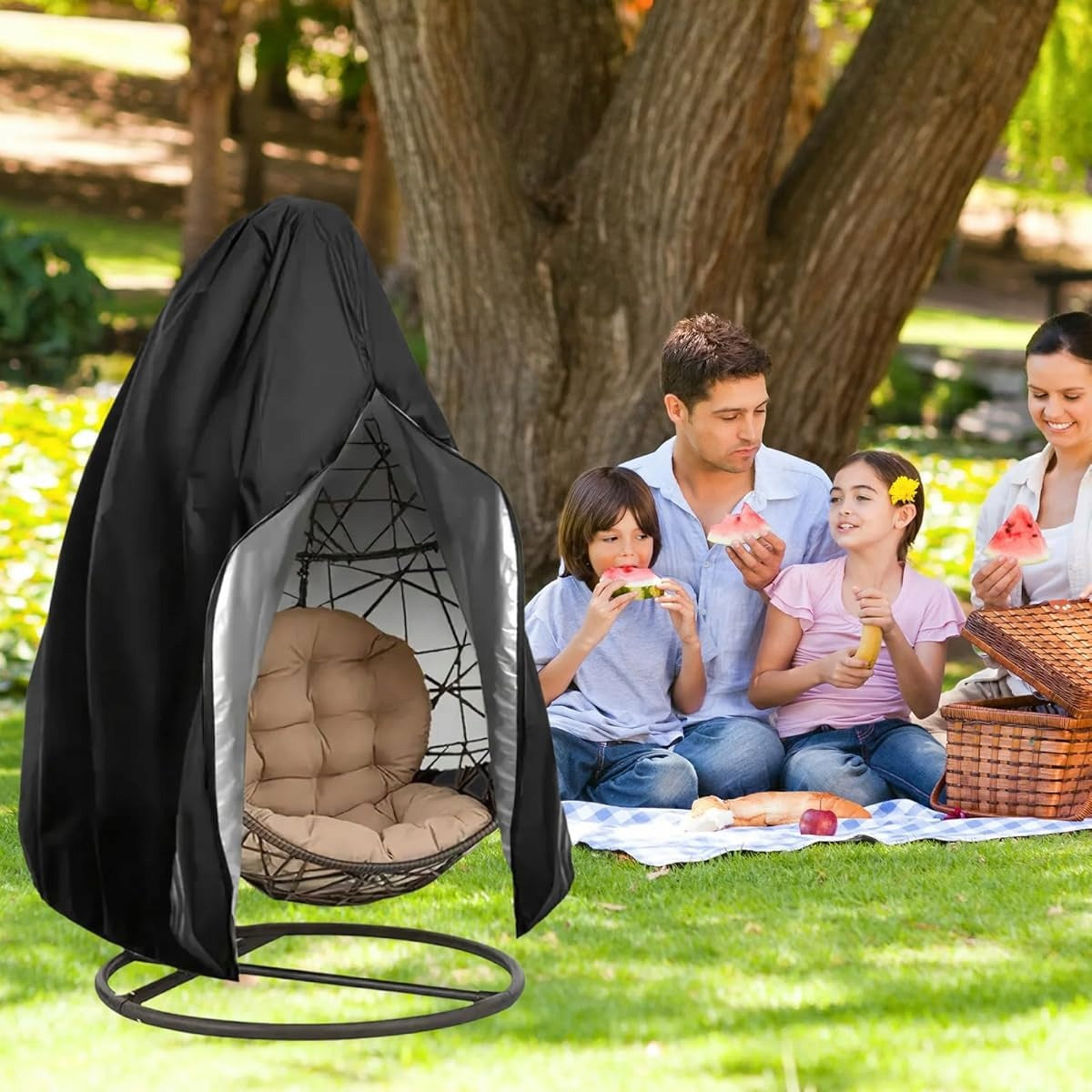 UNIVERSAL BASKET COVER ARMCHAIR HANGING COCOON GARDEN SWING BLACK Manufacturer code 6900087040361