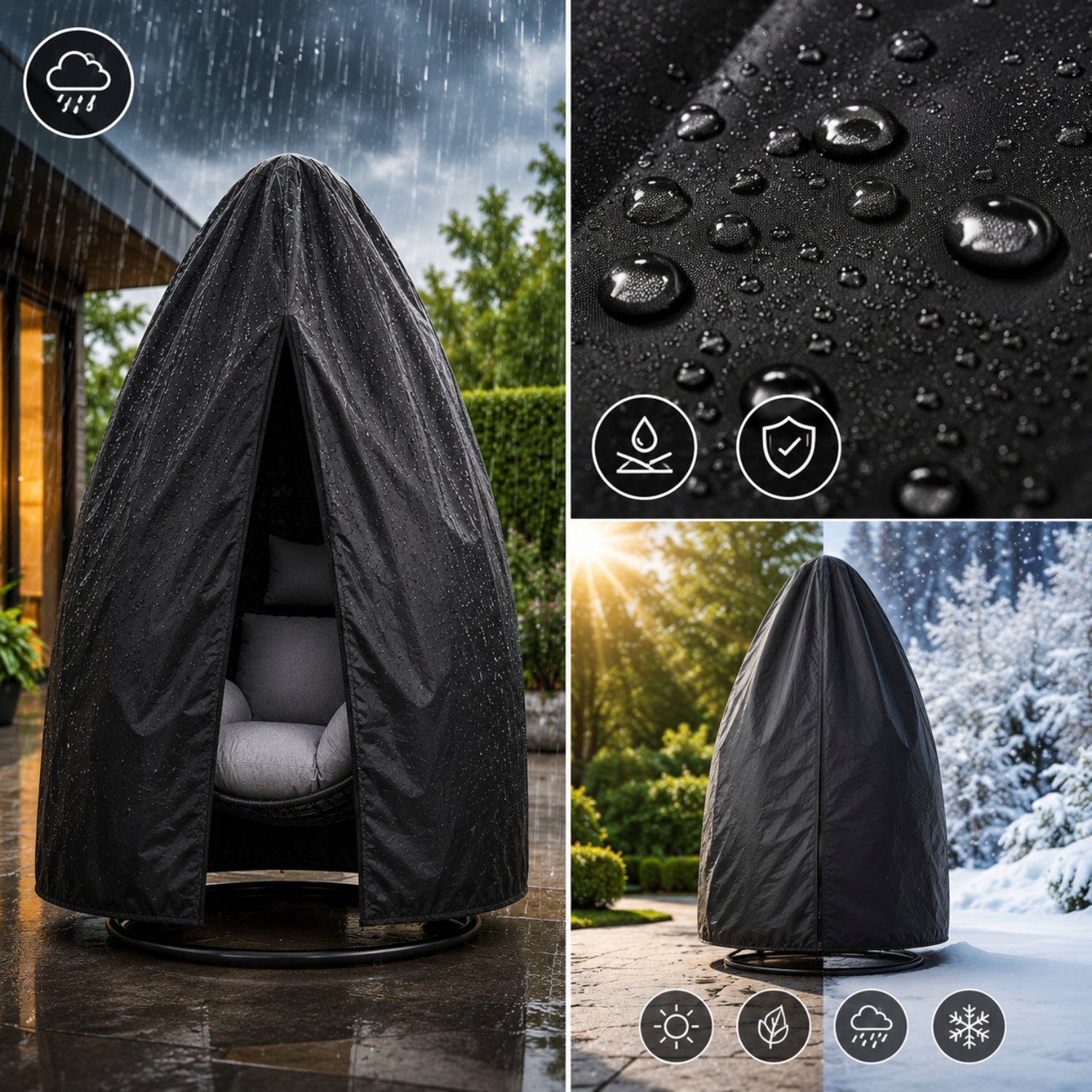 UNIVERSAL BASKET COVER CHAIR HANGING COCOON SWING COVER Length 190 cm