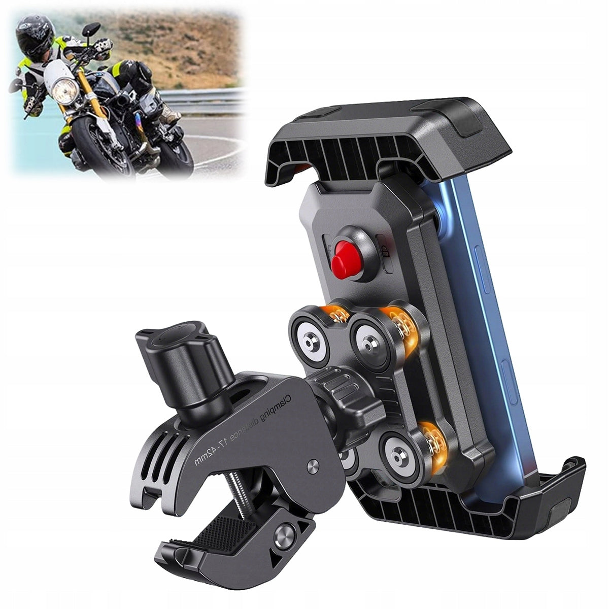 UNIVERSAL BICYCLE HOLDER FOR ANTI-SHOCK HANDLEBAR 360°
