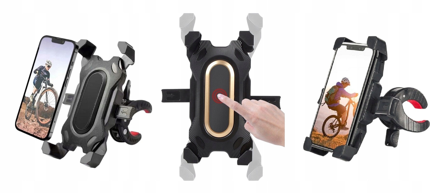 UNIVERSAL BICYCLE PHONE HOLDER FOR SHOCKPROOF HANDLEBAR 360 Manufacturer code Uchwyt rowerowy regulowany do telefonu
