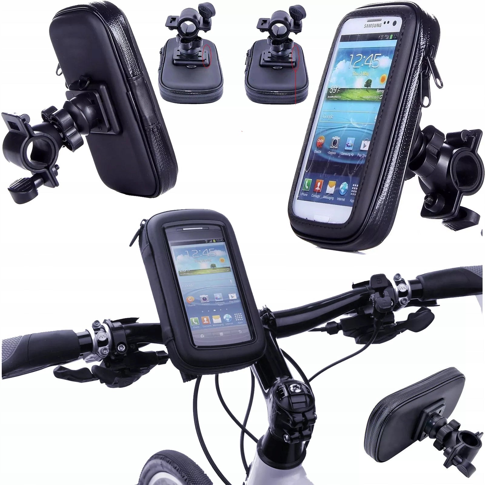 UNIVERSAL BICYCLE PHONE HOLDER WATERPROOF XL Brand Maxlife
